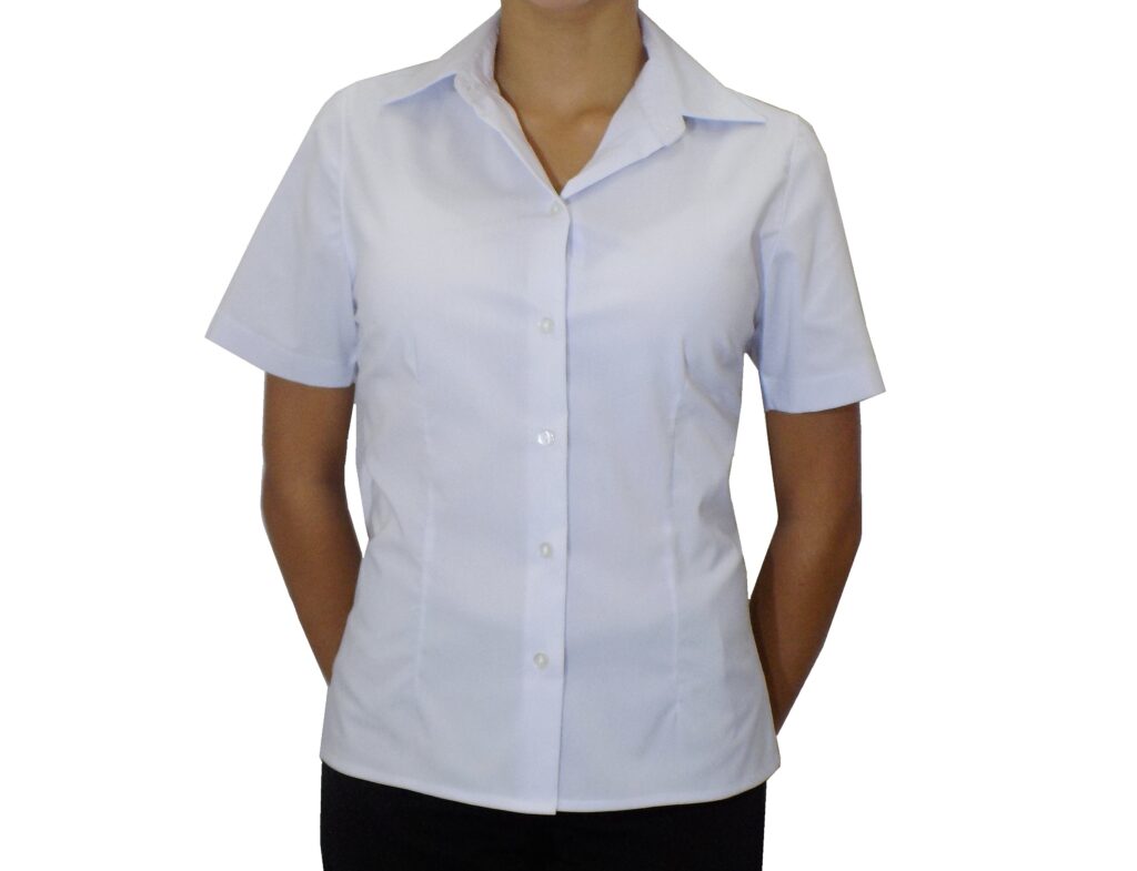 1090 Camisa Social Feminina manga curta