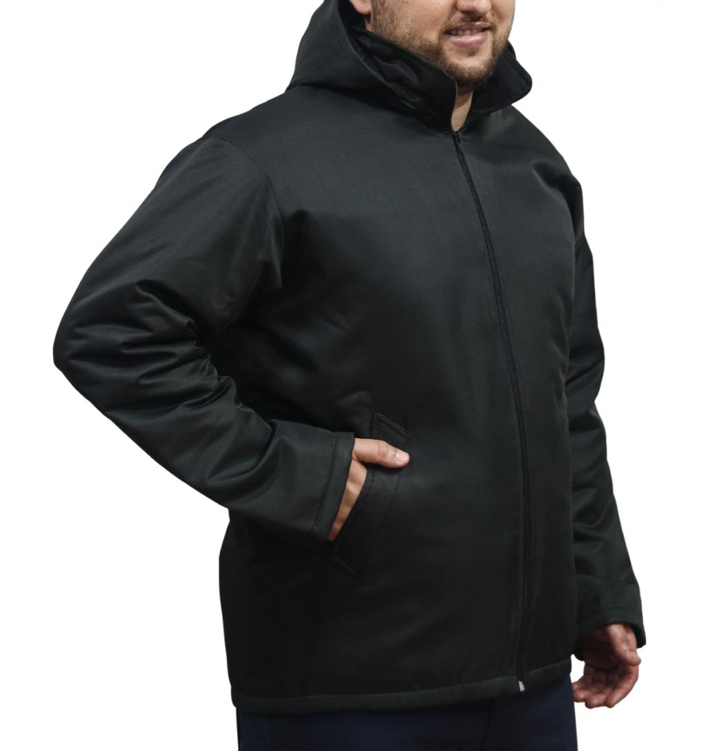 1102 Parka acolchoado repelente a agua preto