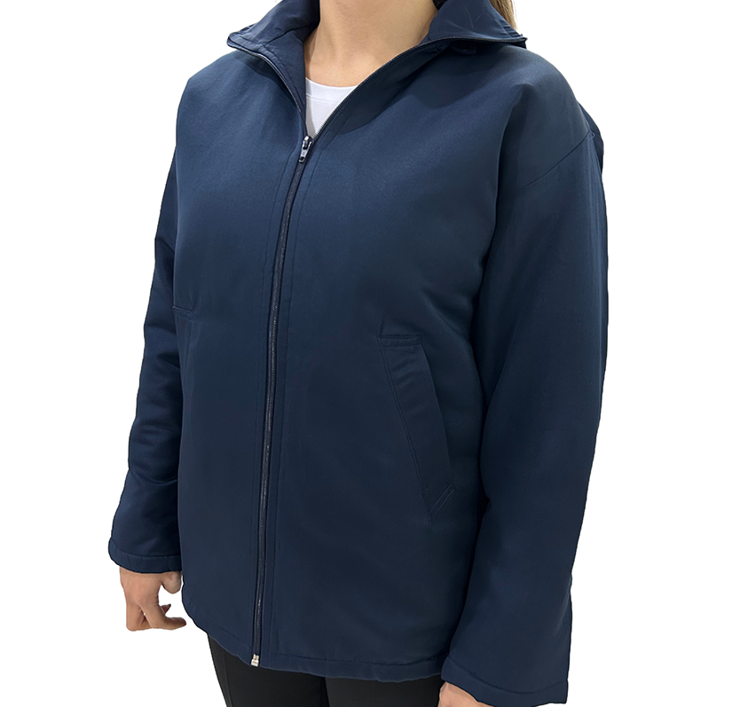 1102 Parka unissex acolchoado azul marinho