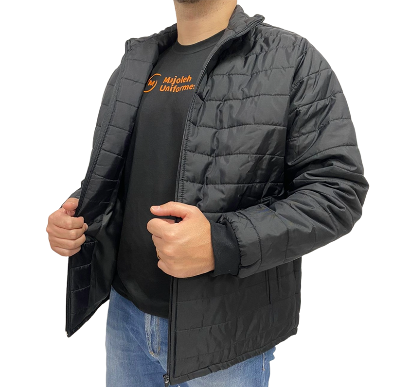 1131 Jaqueta Puffer acolchoado preto1