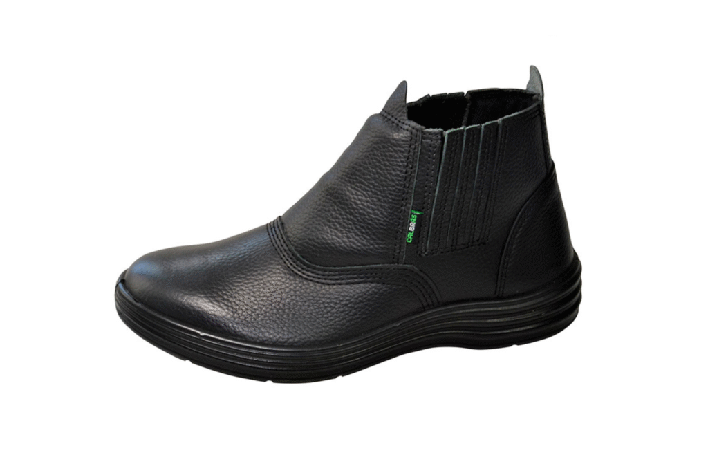 CBE300 Bota Ocupacional fechamento por elastico Couro Preto pronta entrega todos tamanhos G