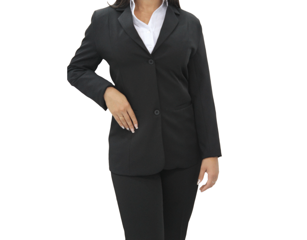 718 Blazer longo Feminino fechado por 2 botões Two way com elastano - Copia